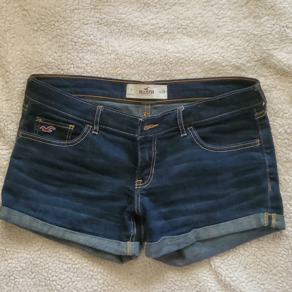 Hollister low rise jean denim shorts